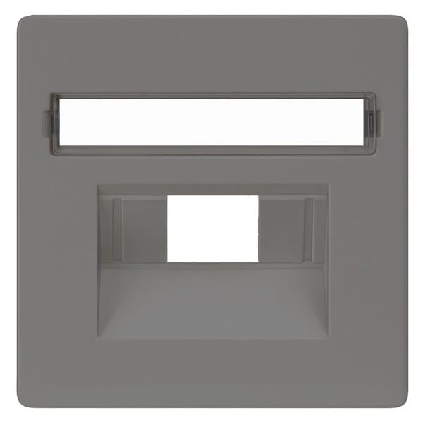 SIEMENS - DELTA i-system Abdeckplatte UAE-Anschlussdose mit Schriftfeld, carbonmetallic