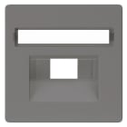 SIEMENS - DELTA i-system Abdeckplatte UAE-Anschlussdose mit Schriftfeld, carbonmetallic