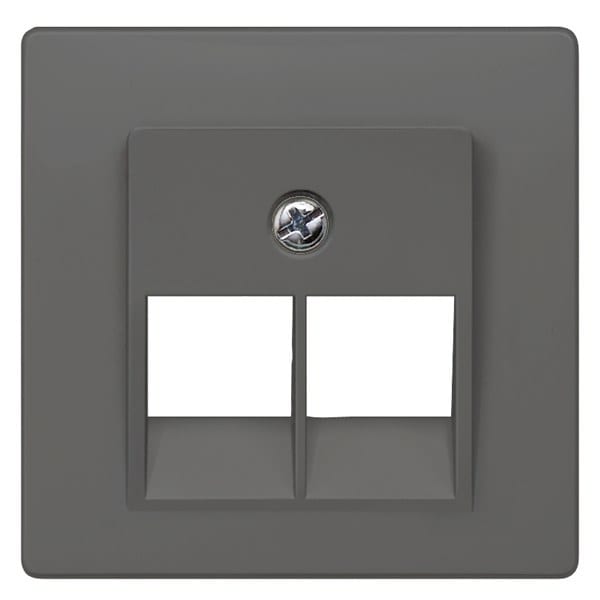 SIEMENS - DELTA i-system Abdeckplatte UAE-Anschlussdose Cat.3, 2-fach, carbonmetallic