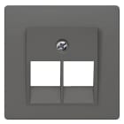 SIEMENS - DELTA i-system Abdeckplatte UAE-Anschlussdose Cat.3, 2-fach, carbonmetallic