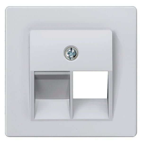 SIEMENS - DELTA i-system Abdeckplatte UAE-Anschlussdose Cat.3, 1-fach, aluminiummetallic