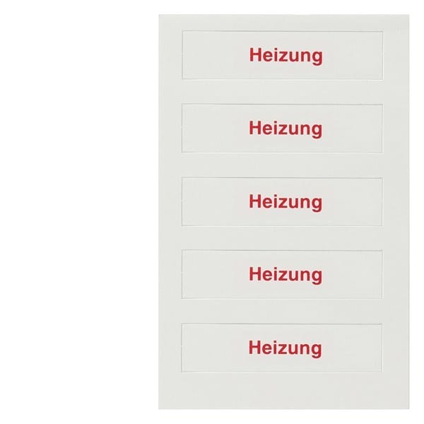 SIEMENS - DELTA style Piktogrammbogen für Wippe mit Schriftfeld Heizung Notschalter