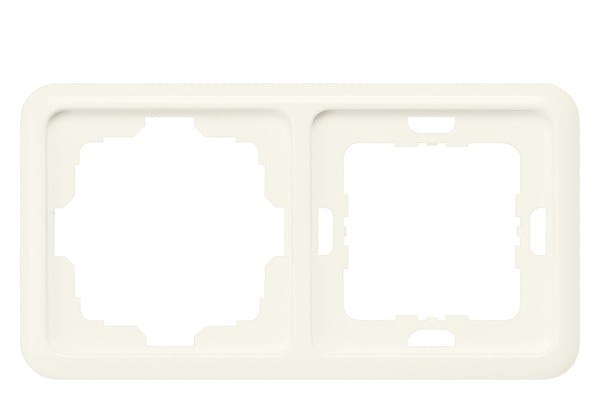 SIEMENS - DELTA profil silber Rahmen 2-fach, mit großem Ausschnitt, 151x80 mm