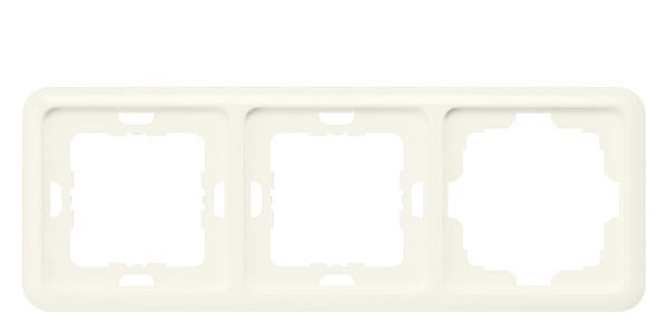SIEMENS - DELTA profil titanweiß Rahmen 3-fach, mit großem Ausschnitt, 222x80 mm