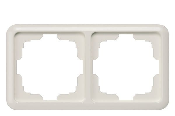SIEMENS - DELTA profil titanweiß Rahmen 2-fach, mit großem Ausschnitt, 151x80 mm