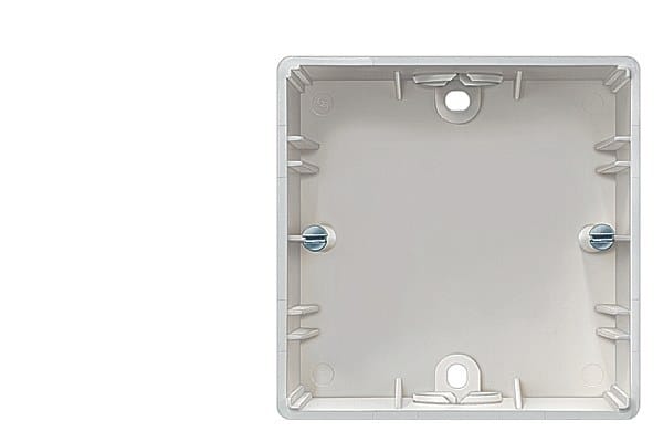 SIEMENS - DELTA fläche/Studio, titanweiß Aufputz-Gehäuse, 1-fach 75x 77x 41mm