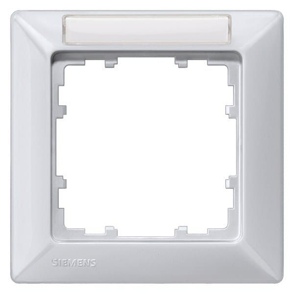 SIEMENS - DELTA line aluminiummetallic Rahmen 1-fach mit Schriftfeld