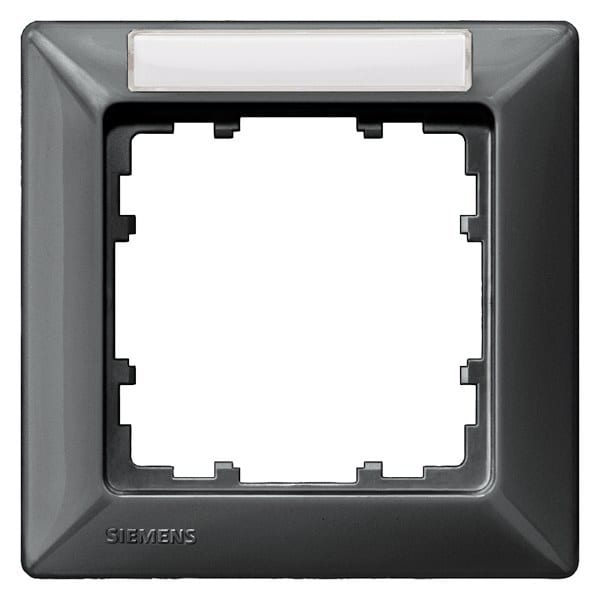 SIEMENS - DELTA line carbonmetallic Rahmen 1-fach mit Schriftfeld
