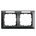 SIEMENS - DELTA line carbonmetallic Rahmen 2-fach mit Schriftfeld waagrecht