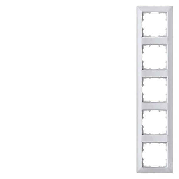 SIEMENS - DELTA line aluminiummetallic Rahmen 5-fach