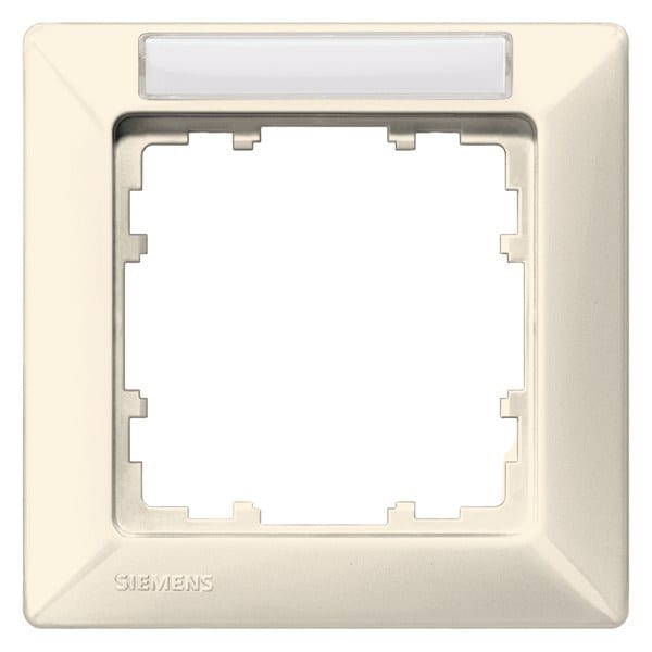 SIEMENS - DELTA line elektroweiß Rahmen 1-fach mit Schriftfeld
