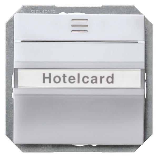 SIEMENS - DELTA i-system Hotelcard-Schalter beleuchtet m. Fenster u. Schriftfeld, alumi...