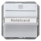 SIEMENS - DELTA i-system Hotelcard-Schalter beleuchtet m. Fenster u. Schriftfeld, alumi...