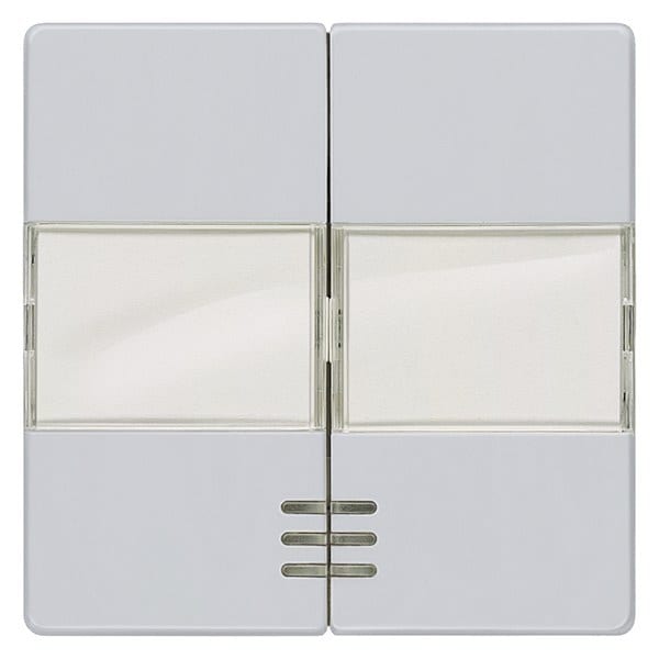 SIEMENS - DELTA i-system Wippe 2-fach m. Schriftfeld u. Fenster für Serienschalter,alum...