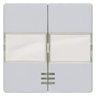 SIEMENS - DELTA i-system Wippe 2-fach m. Schriftfeld u. Fenster für Serienschalter,alum...