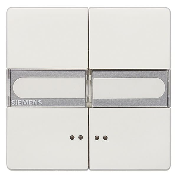 SIEMENS - DELTA style Wippe 2-fach m. Schriftfeld u. Fenster für Serienschalter, titanweiß