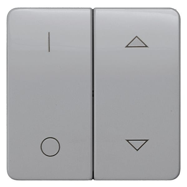 SIEMENS - DELTA profil Wippe 2-fach mit Symbolen I/O und Jalousie für Ausschalter, silber