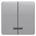 SIEMENS - DELTA profil Wippe 2-fach mit Fenster für Serienschalter, silber