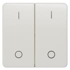 SIEMENS - DELTA profilWippe mit Symbolen I/O für Taster 2-fach Mittelstellung, titanweiß