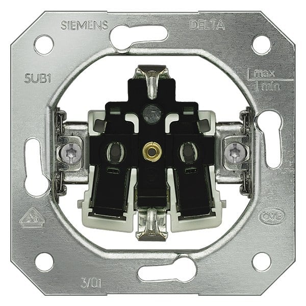 SIEMENS - DELTA Geräteeinsatz SCHUKO-Steckdose, Anschlussklemme 2mm², ohne Krallen
