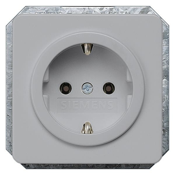 SIEMENS - DELTA profil SCHUKO-Steckdose, silber