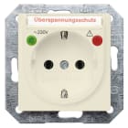 SIEMENS - DELTA i-system Steckdose m. Schriftf./Übersp.schutz/Funktionsanz.,elektroweiß