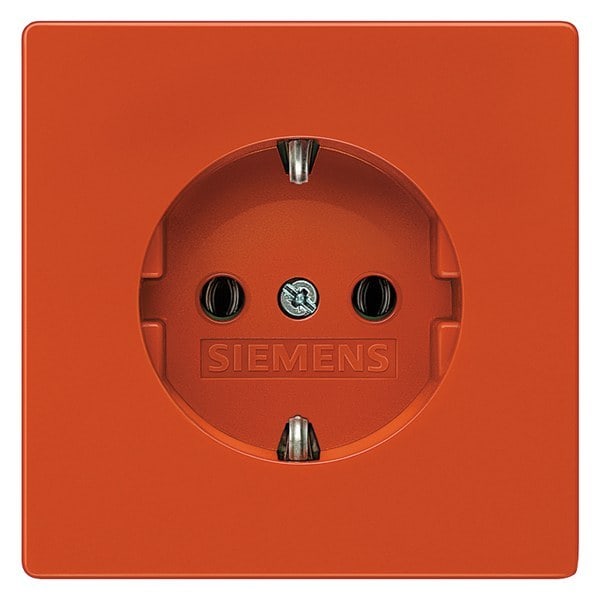 SIEMENS - DELTA style SCHUKO-Steckdose mit erhöhtem Berührungsschutz, rot