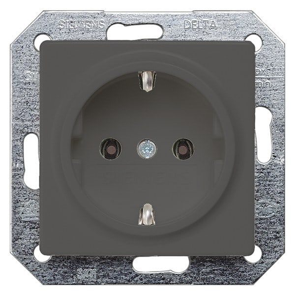 SIEMENS - DELTA i-system SCHUKO-Steckdose, carbonmetallic