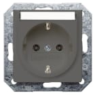 SIEMENS - DELTA i-system SCHUKO-Steckdose mit Schriftfeld, carbonmetallic