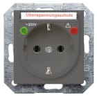 SIEMENS - DELTA i-system Steckdose m. Schriftf./Übersp.schutz/Funktionsanz., carbonmeta...