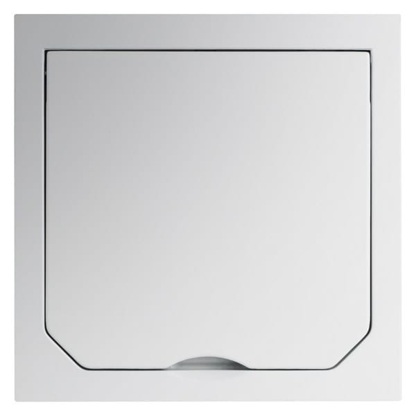 SIEMENS - DELTA SCHUKO-Steckdose mit Klappdeckel aus Alu-Druckguss, lichtgrau