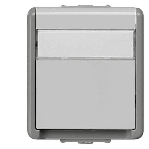 SIEMENS - DELTA fläche IP44 AP SCHUKO-Steckdose 1-fach mit Schriftf. u. erh. Berührungs...