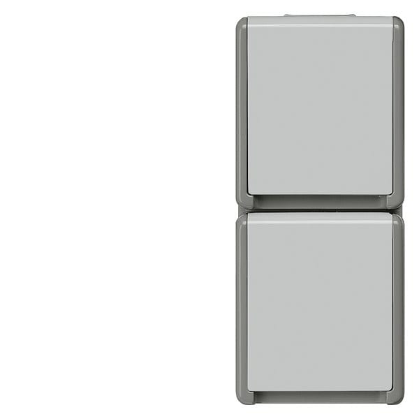SIEMENS - DELTA fläche IP44 AP SCHUKO-Steckdose 2-fach senkrecht