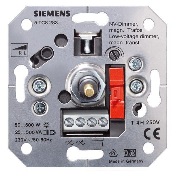 SIEMENS - NV-Dimmer für magn. Trafos, R, L mit Druck-aus/Wechselschalter UP
