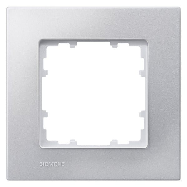 SIEMENS - DELTA miro Kunststoff aluminiummetallic Rahmen 1-fach