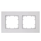 SIEMENS - DELTA miro Kunststoff aluminiummetallic Rahmen 2-fach