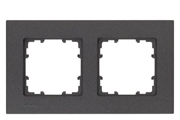 SIEMENS - DELTA miro Kunststoff carbonmetallic Rahmen 2-fach