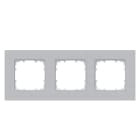 SIEMENS - DELTA miro Kunststoff aluminiummetallic Rahmen 3-fach