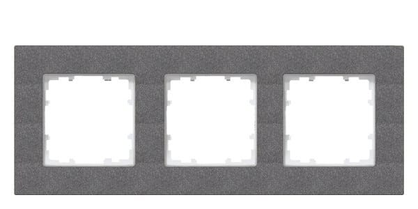 SIEMENS - DELTA miro Kunststoff carbonmetallic Rahmen 3-fach