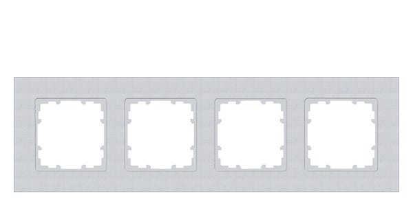SIEMENS - DELTA miro Kunststoff aluminiummetallic Rahmen 4-fach