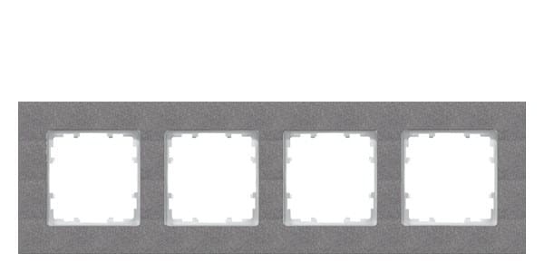 SIEMENS - DELTA miro Kunststoff carbonmetallic Rahmen 4-fach