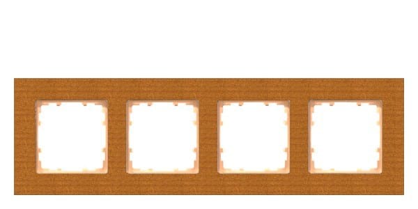 SIEMENS - DELTA miro Holz kirschbaum Rahmen 4-fach, Farbton durch Beizung