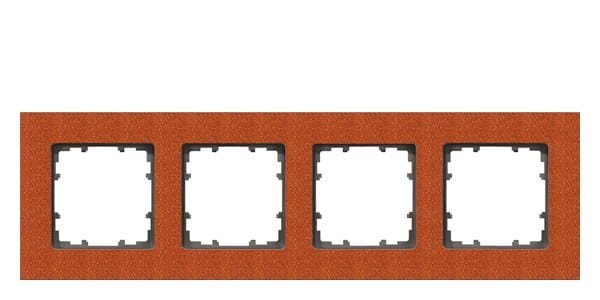 SIEMENS - DELTA miro Holz ahornrot Rahmen 4-fach, Farbton durch Beizung