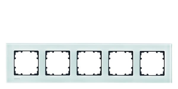 SIEMENS - DELTA miro Glas kristallgrün Rahmen 5-fach