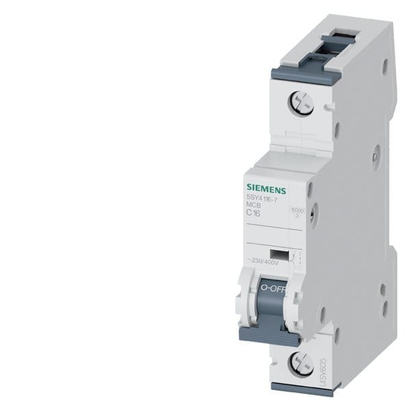 SIEMENS - Leitungsschutzschalter 230/400V 10kA, 1-polig, C, 16A, T=70mm