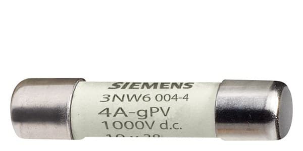 SIEMENS - SENTRON, Zylindersicherungseinsatz, 10x38 mm, 2 A, gPV, Un DC: 1000 V
