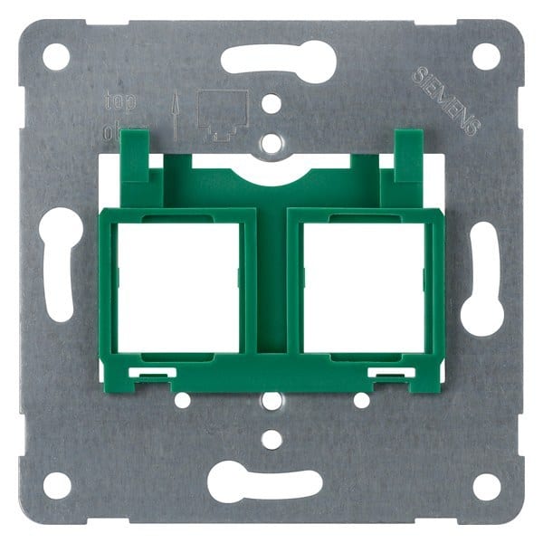 SIEMENS - Tragplatte Modular Jack zur Aufnahme von bis zu 2 Steckverb., grüner Einsatz