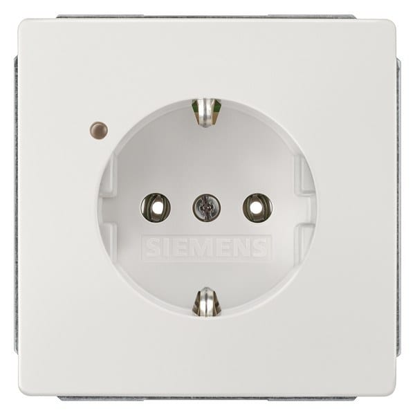 SIEMENS - DELTA style SCHUKO-Steckdose mit Betriebsanzeige, platinmetallic
