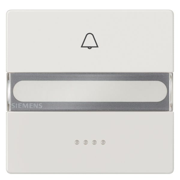SIEMENS - DELTA style Wippe mit Schriftfeld, Fenster und Symbol Glocke, titanweiß