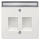 SIEMENS - DELTA style Abdeckplatte für Tragpl. Modular Jack mit Schriftfeld, titanweiß